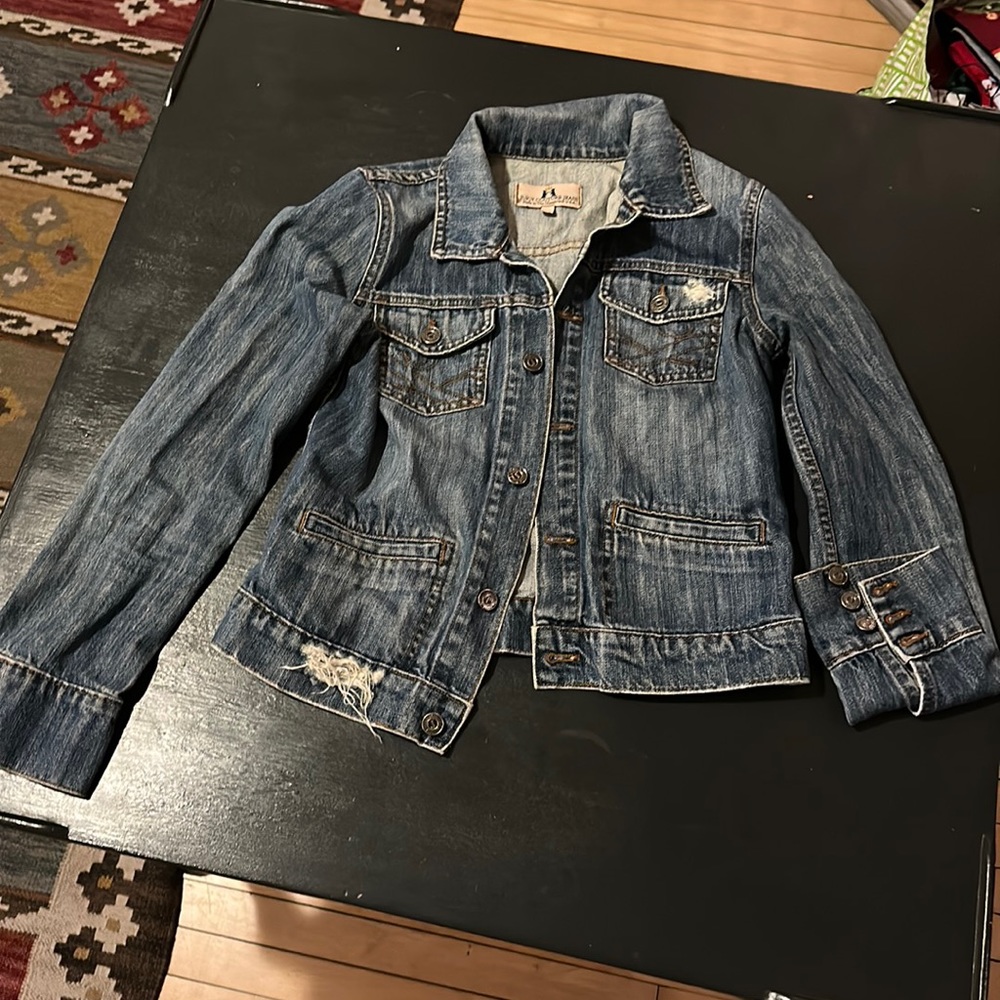 Vintage Juicy couture distressed jean jacket Large